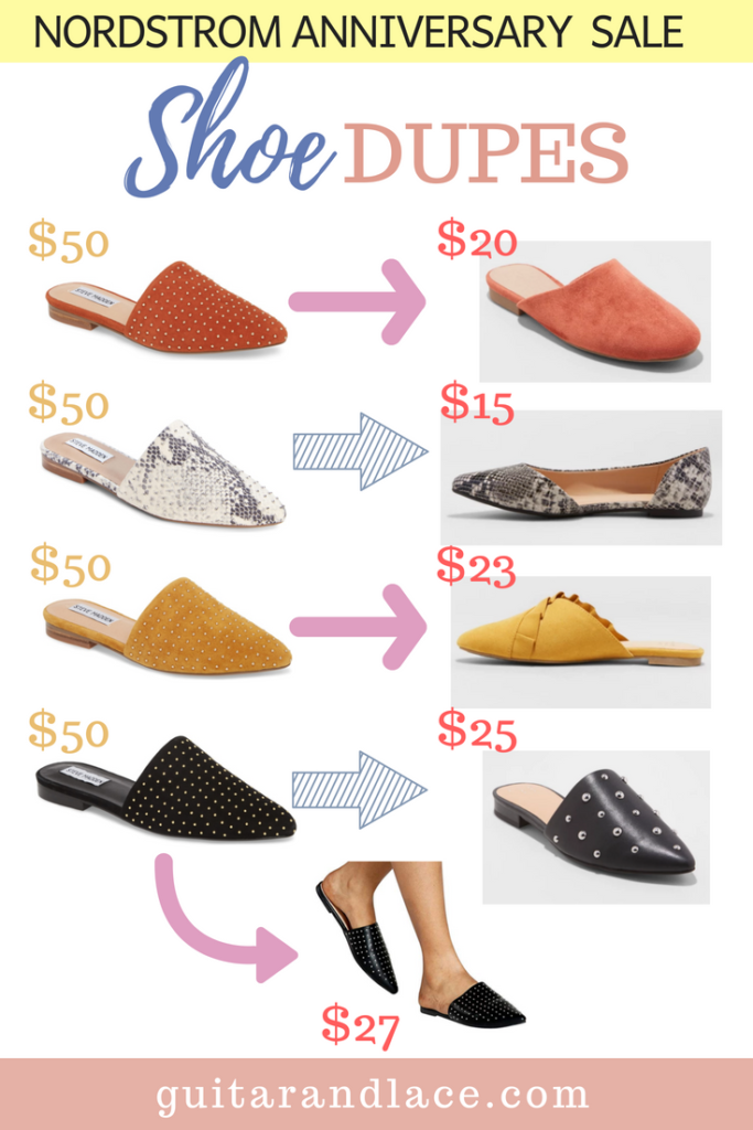Nordstrom Anniversary Sale Dupes, steve madden flats, studded flats, studded mules, shoe dupes, leopard print flats, mules, ballet flats, pointed toe, steve madden, vince camuto, dolce vita, sam edelman. Boots, booties, ankle boots, wedge booties #nordstromanniversarysale #nordstrom #fallfashion #fall #nsale #booties #stevemaddenflats