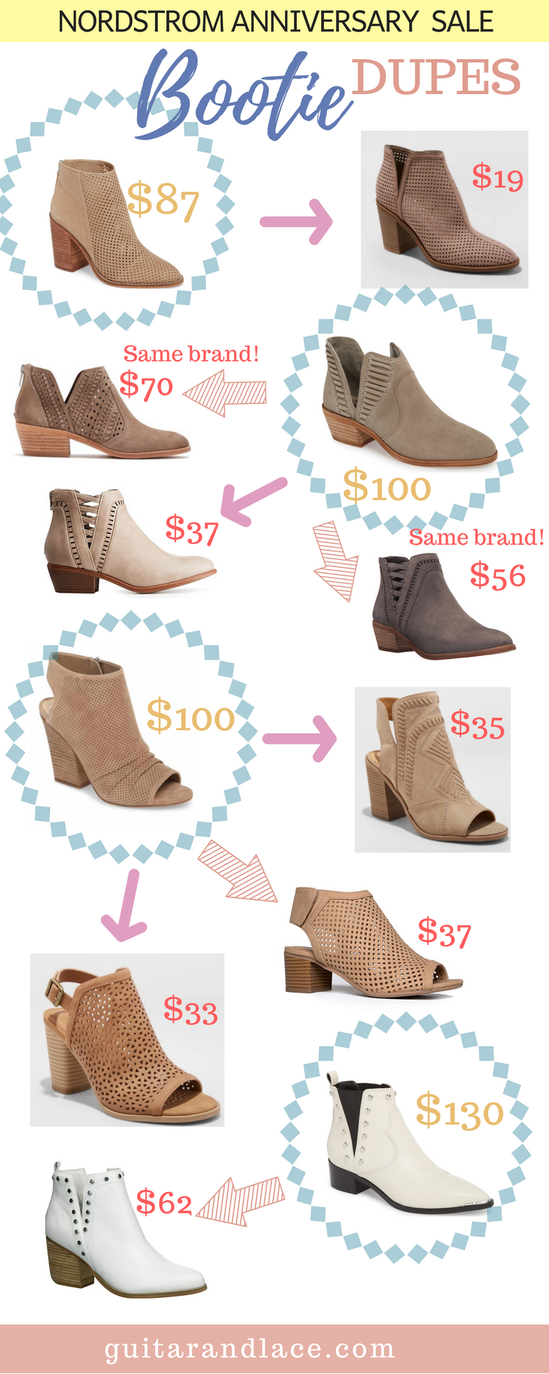 Nordstrom Anniversary Sale Dupes, shoe dupes, leopard print flats, mules, ballet flats, pointed toe, steve madden, vince camuto, dolce vita, sam edelman. Boots, booties, ankle boots, wedge booties #nordstromanniversarysale #nordstrom #fallfashion #fall #nsale #booties