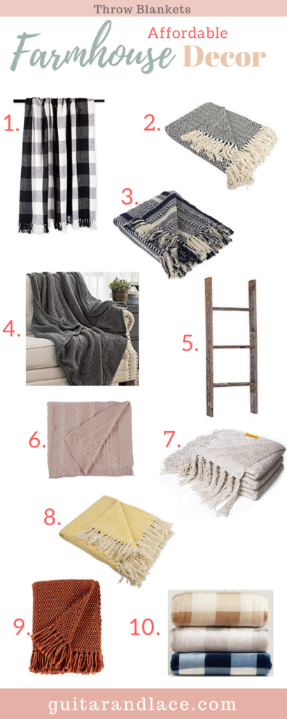 farmhouse decor, affordable farmhouse, budget, home decor, farmhouse signs, throw pillows, light fixtures, bathroom, kitchen, throw blankets, area rugs, fixer upper, #farmhousedecor #farmhouse #falldecor