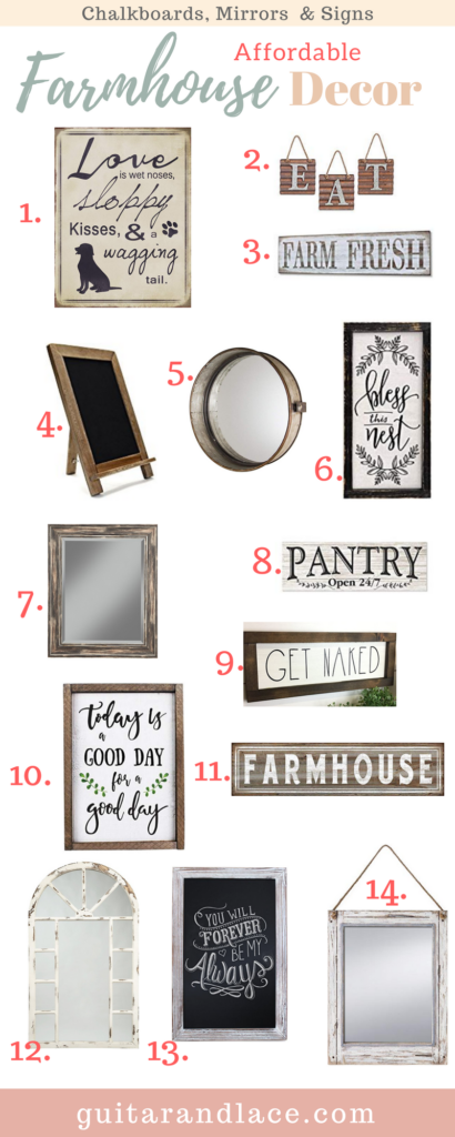 farmhouse decor, affordable farmhouse, budget, home decor, farmhouse signs, throw pillows, light fixtures, bathroom, kitchen, throw blankets, area rugs, fixer upper, #farmhousedecor #farmhouse #falldecor