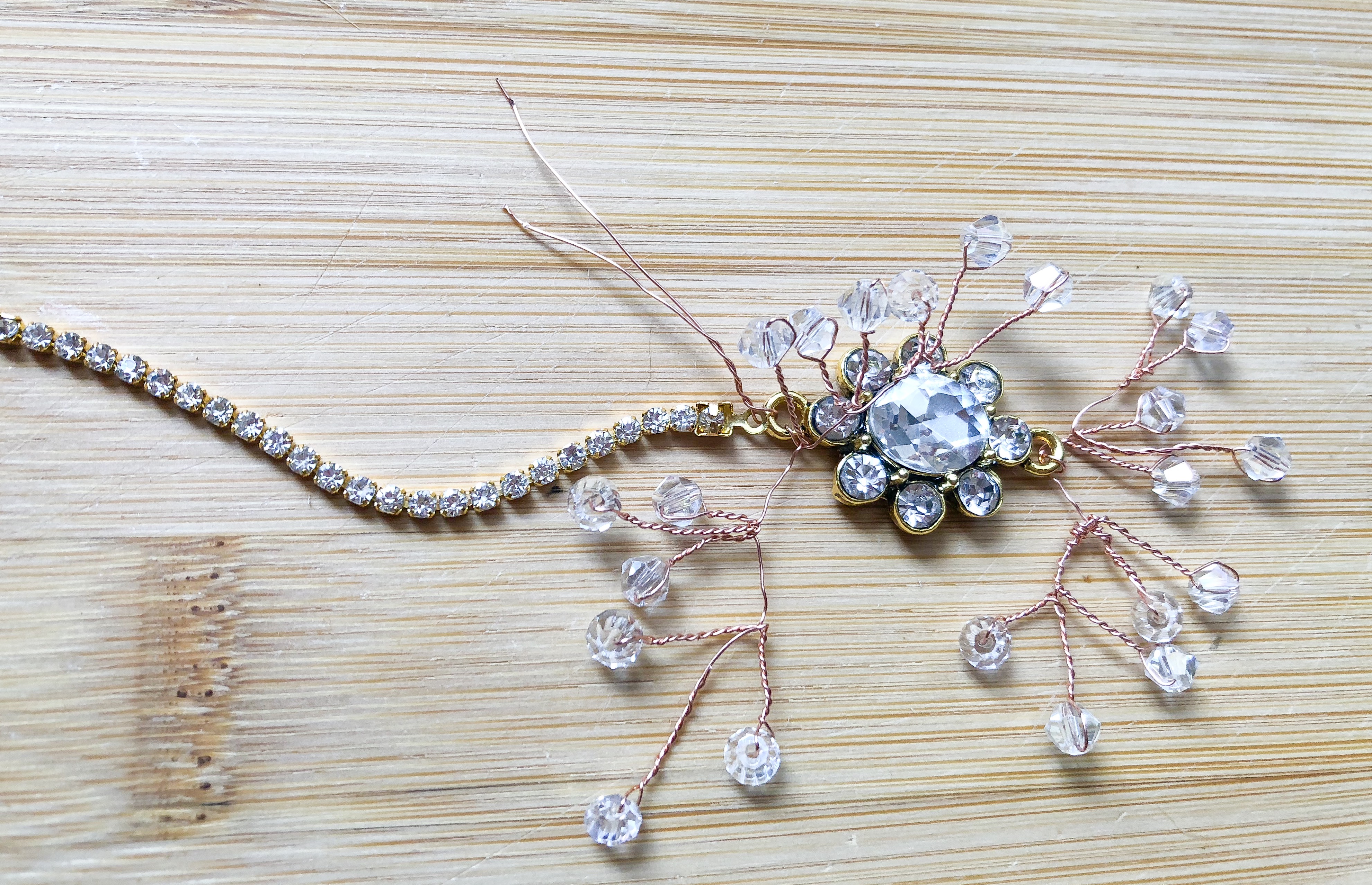 diy wedding hairpiece