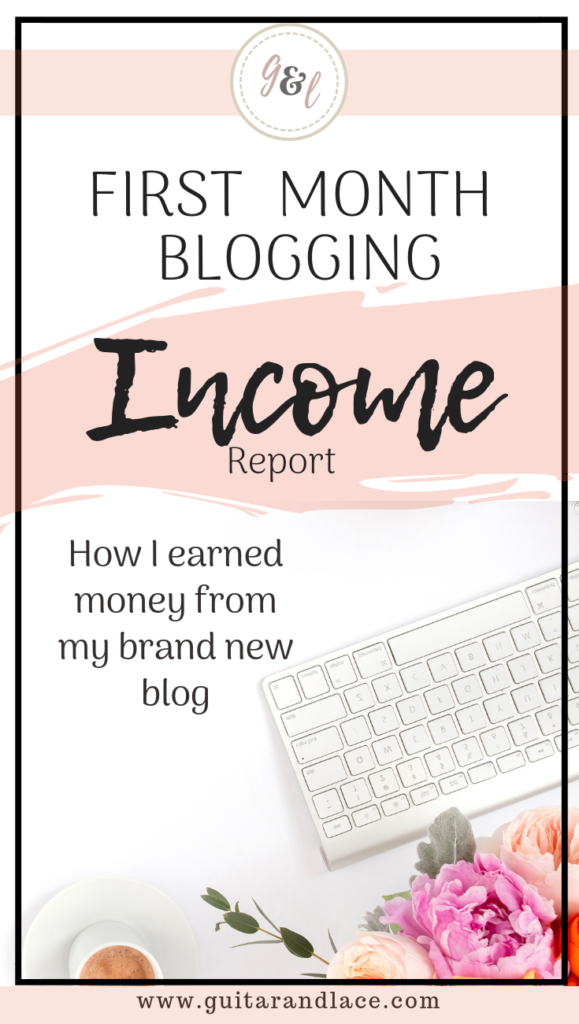 first month blogging, income report, make money blogging, profitable blog, blog fulltime, how to make money with a blog, first month income report, make money online, blogging for beginners, beginner blog, new blog