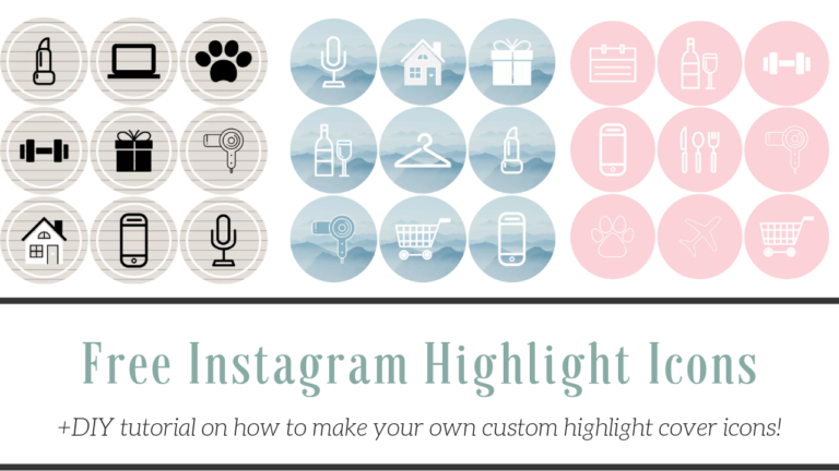 How to Make Instagram Highlight Covers. (50+ free icons!)
