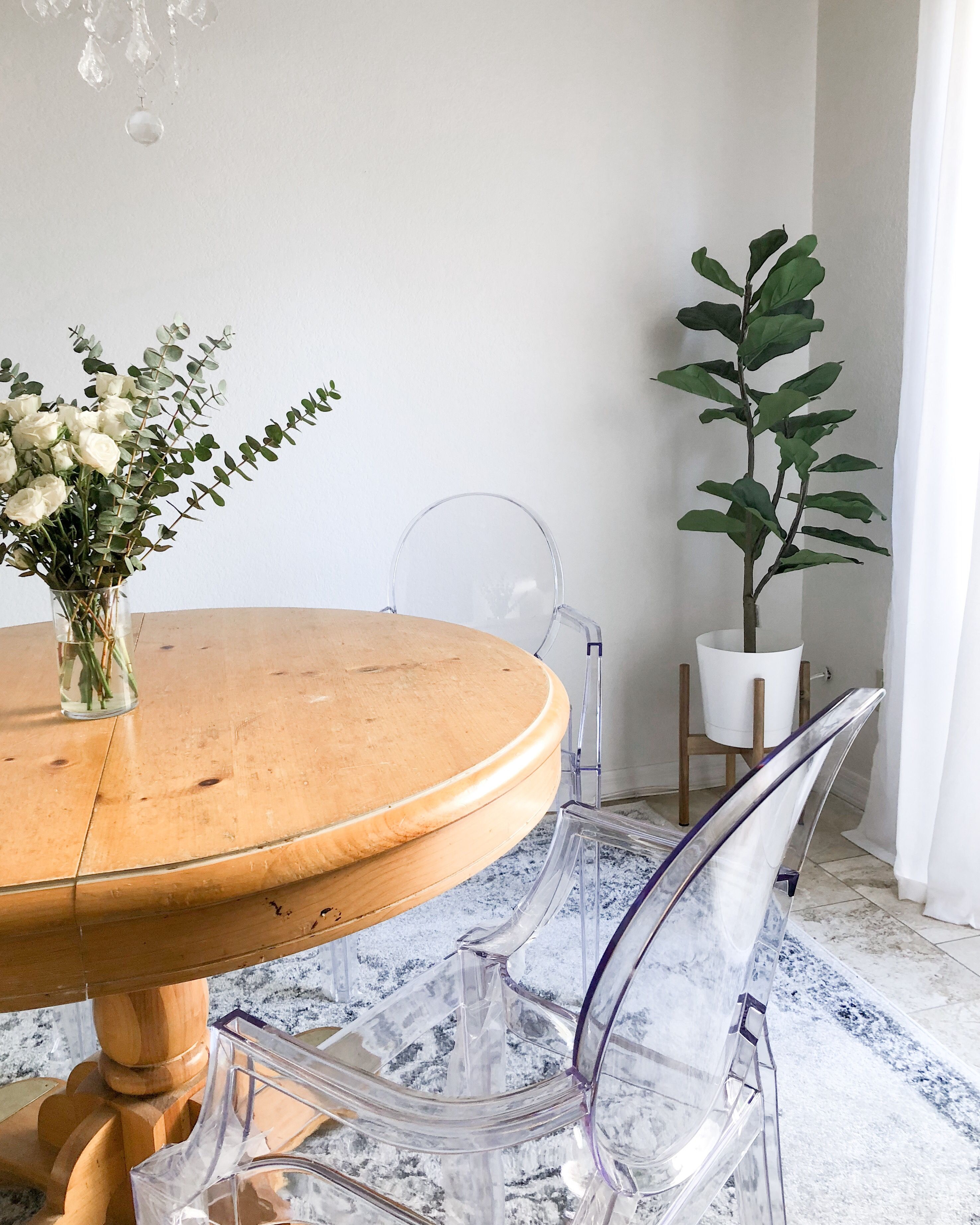 boho dining room ghost chair