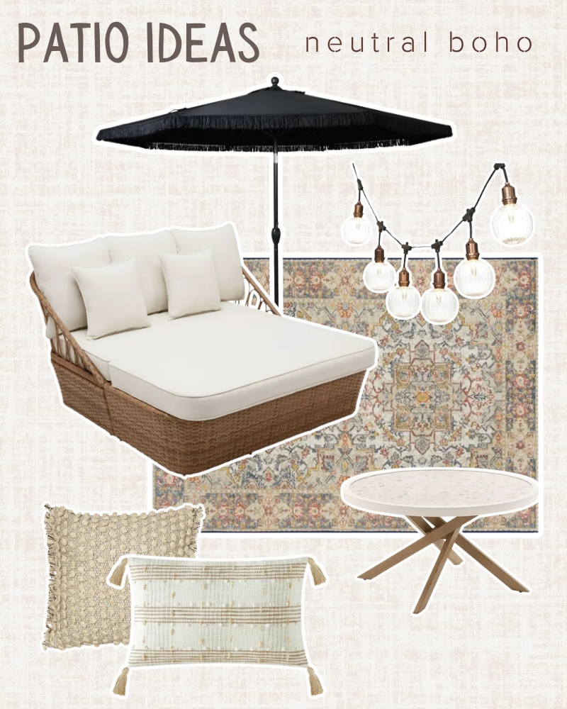 affordable patio decor. small patio ideas. patio decor. affordable patio decor. apartment balcony decor. patio furniture. outdoor rugs.