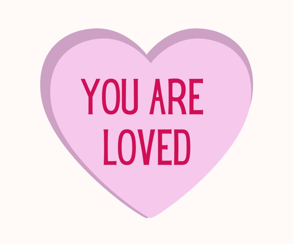 you are loved valentines day widget