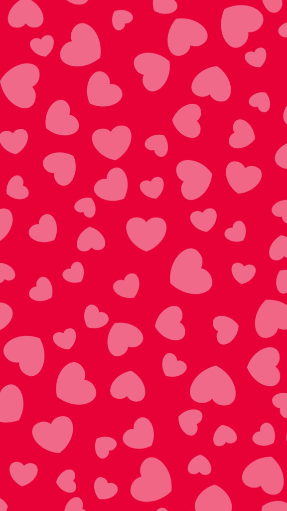 red hearts valentine's day phone wallpaper