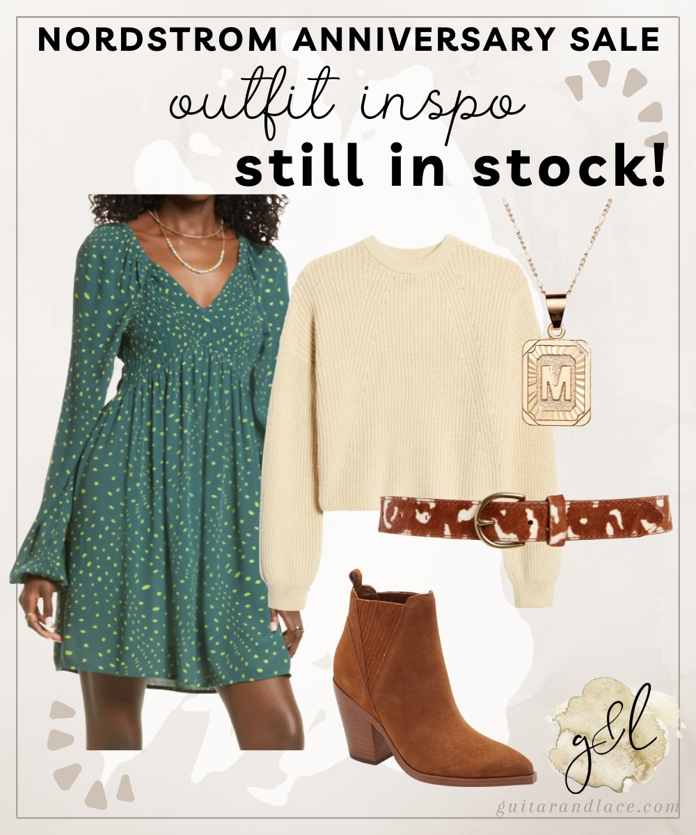fall outfit ideas, nordstrom anniversary sale, nsale, dress with oversized sweater, booties