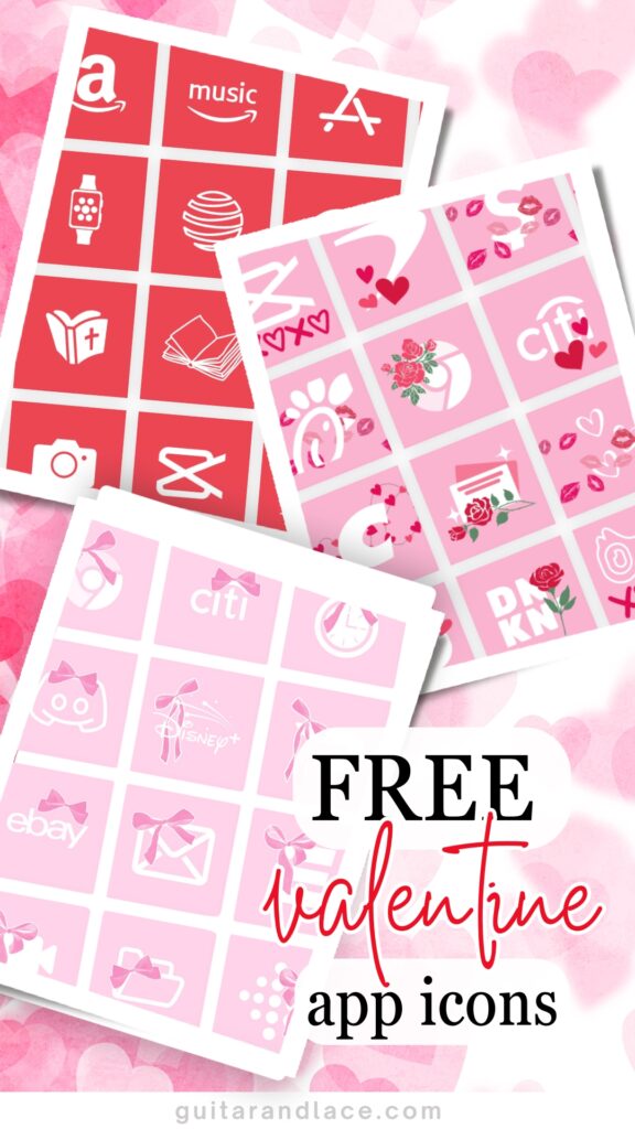 valentine's day app icons for free. valentine app icons. valentines day aesthetic app icons.