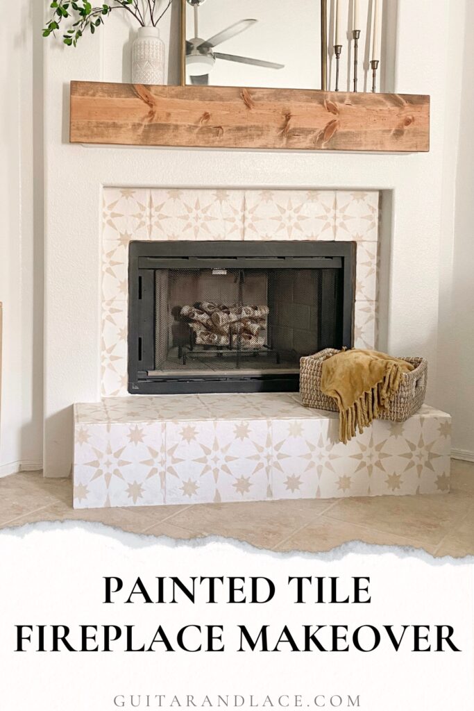 painted fireplace tile ideas. fireplace tile ideas. fireplace makeover ideas. diy fireplace ideas.