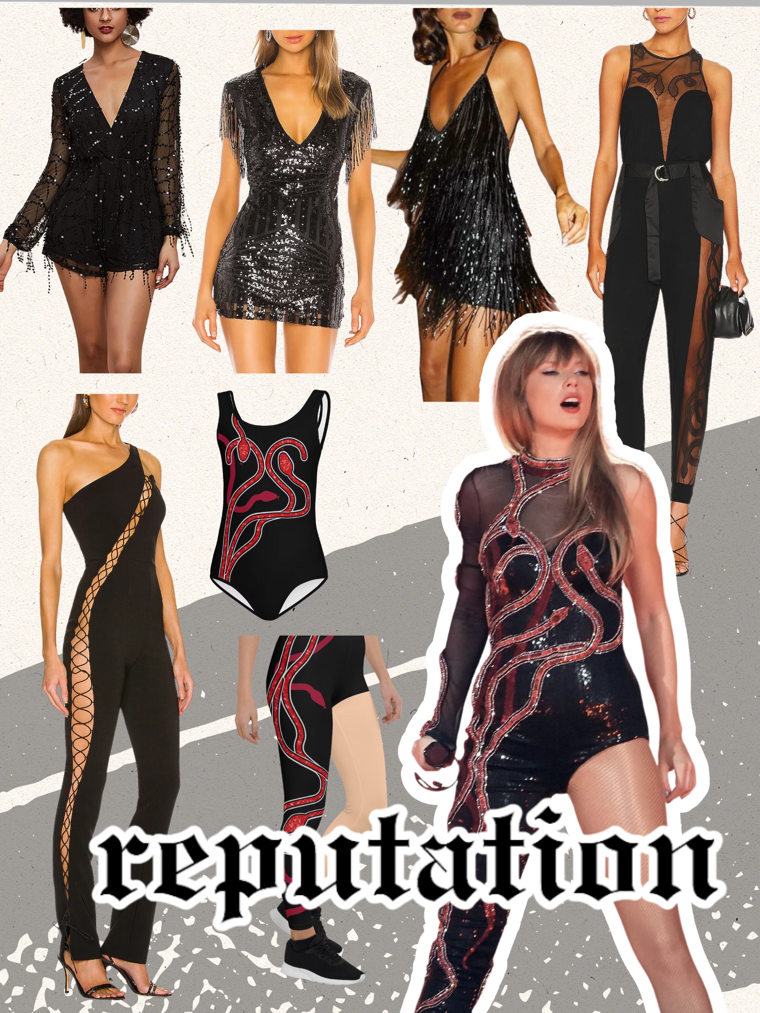 reputation era outfits. reputation bodysuit. reputation snake bodysuit. taylor swift eras tour outfit ideas.