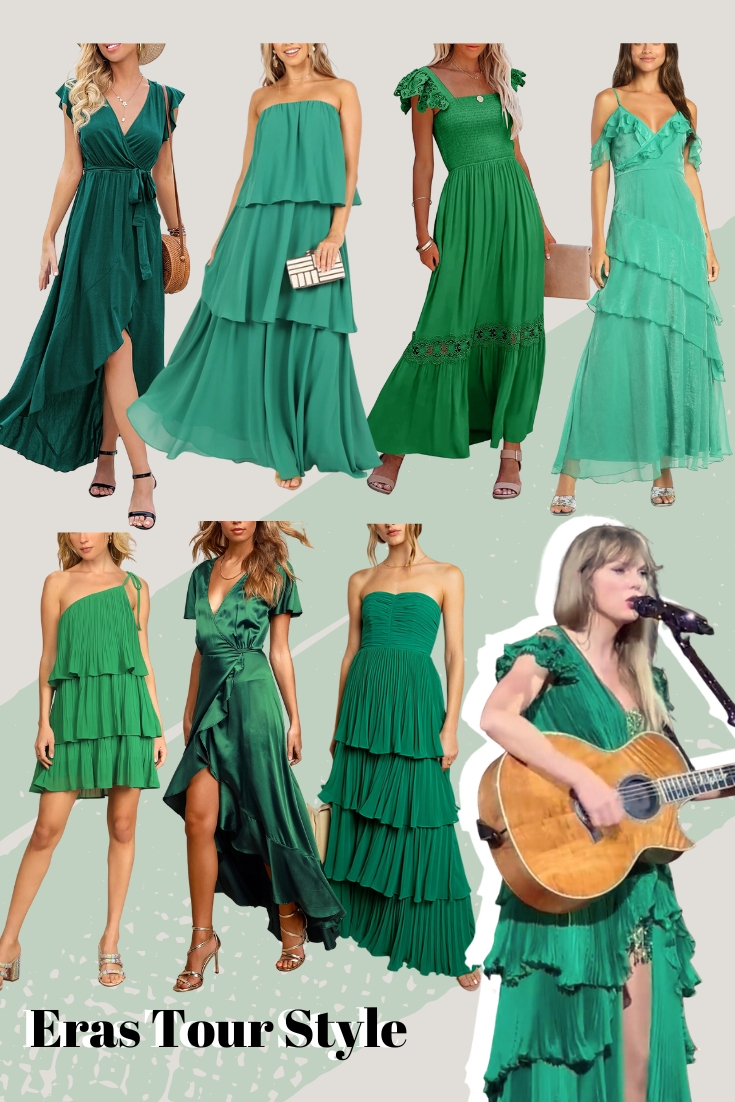 eras tour green secret songs dress. eras tour outfits
