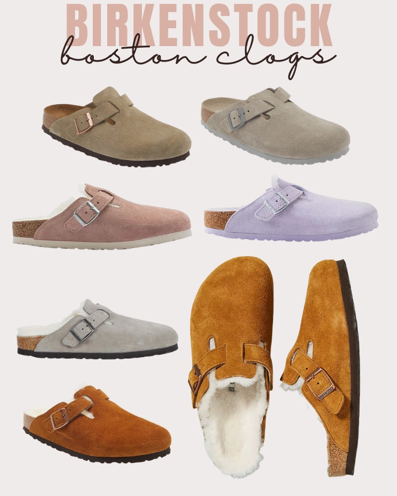 tiktok viral birkenstock boston shearling clogs in mink. boston clogs. birkenstock clogs.