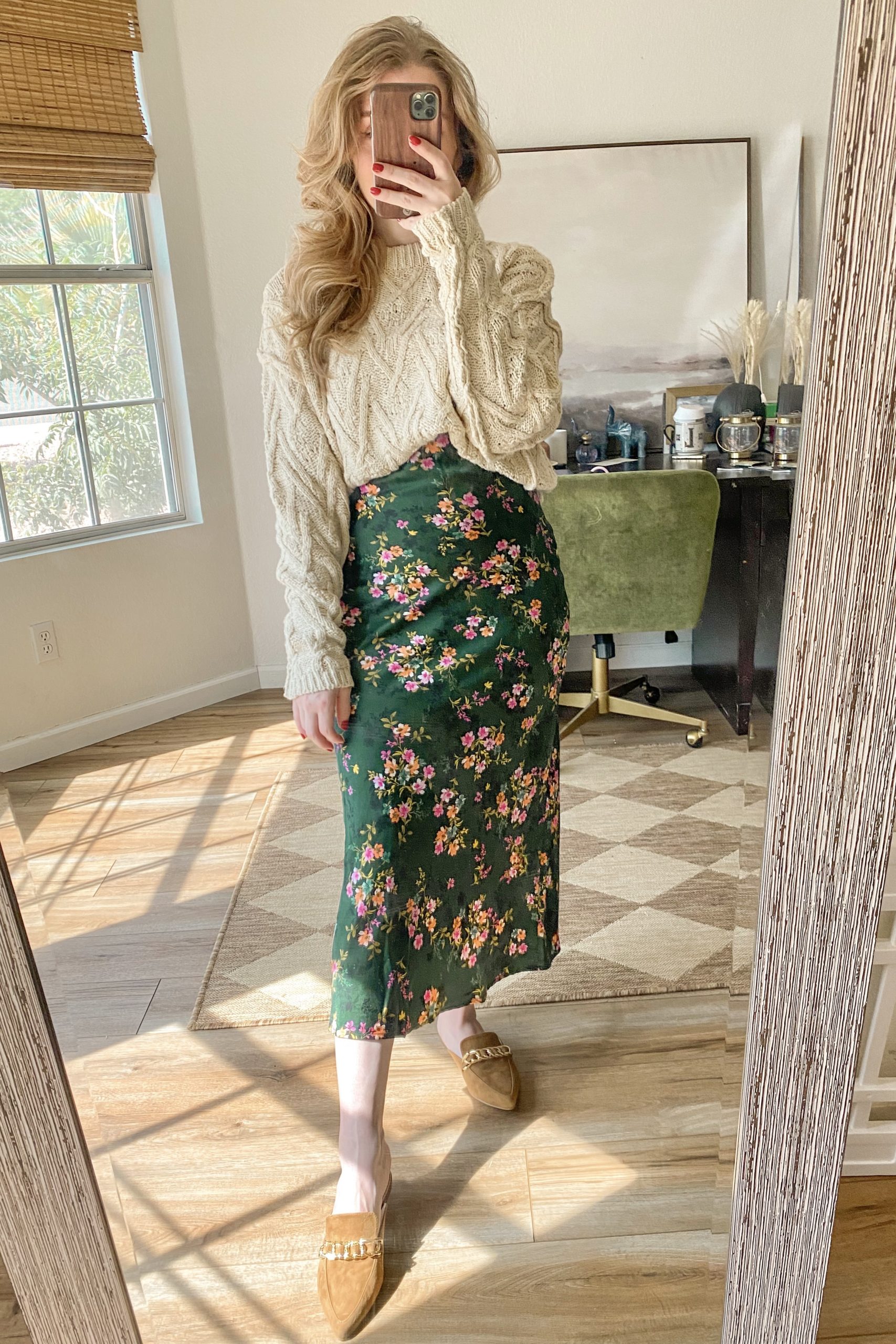 nordstrom anniversary sale try on, floral fall dress, isla free people sweater