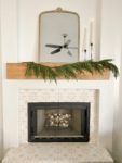 norfolk christmas garland tiktok viral norfolk pine garland. cedar garland. christmas garland. traditional christmas decor. christmas home. christmas fireplace.