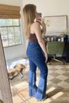 abercrombie vintage flare jeans. flare jeans with boho top. flare jeans fall outfit.