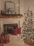 traditional christmas decor norfolk pine garland. cedar garland. christmas garland. traditional christmas decor. christmas home. christmas fireplace. tiktok viral