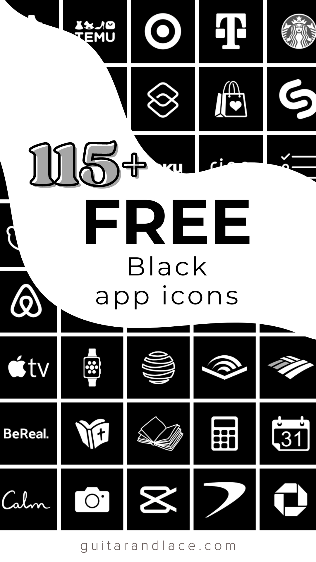 115+ Free Black App Icons for your Phone