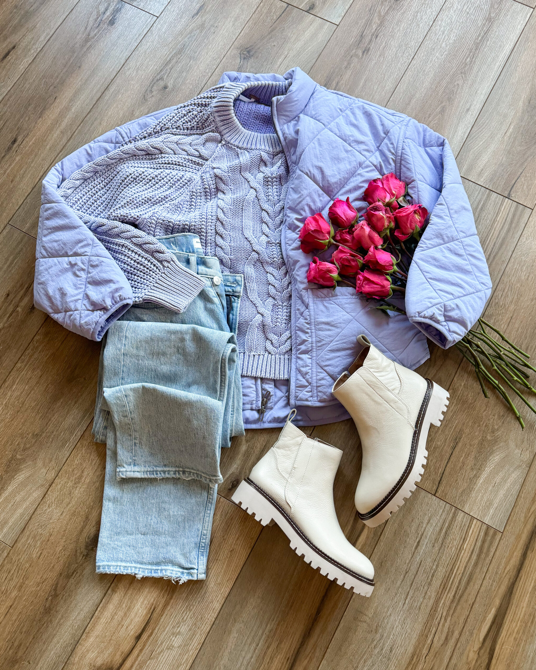 valentine's day outfit. cute valentine's day outfits for teachers. amazon fashion. free people frankie sweater. galentine's day outfit. winter outfit. jackets for winter.