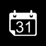 Calendar free black app icons