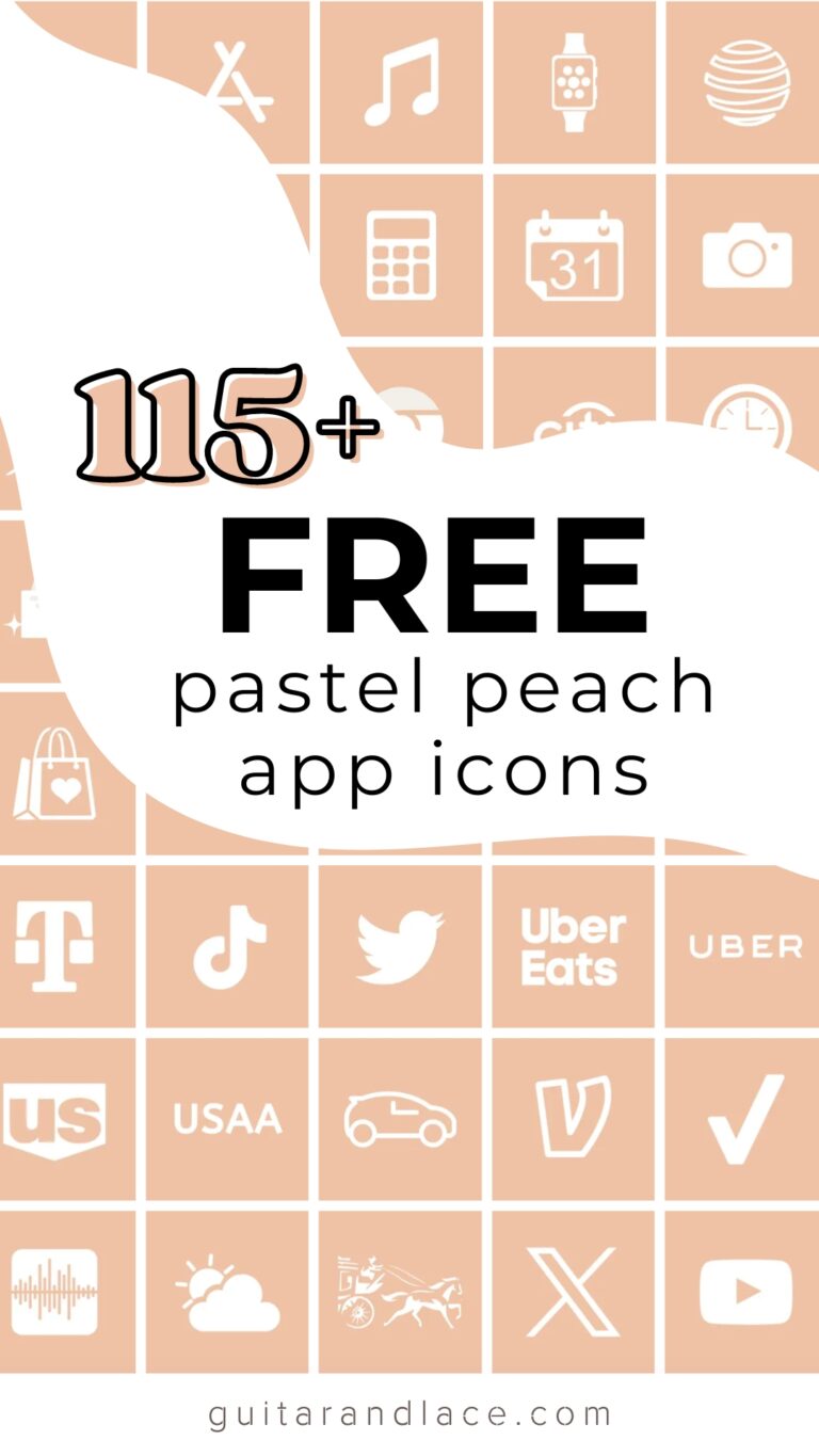 free pastel peach app icons. free peachy orange app icons.