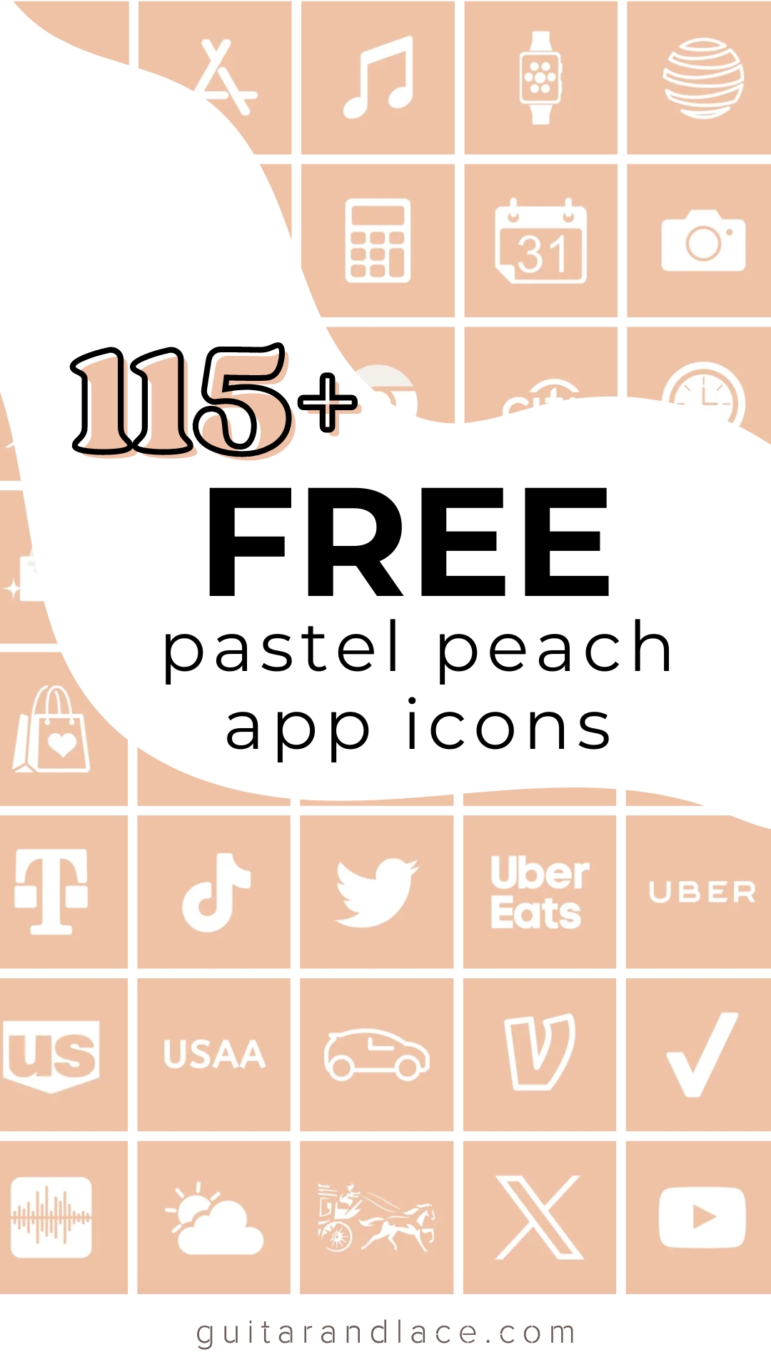 Free Pastel Peach App Icons – iPhone, Android and More!