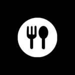 Food free black app icons