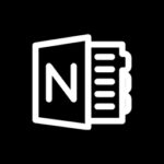 Microsoft OneNote free black app icons