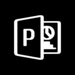 Microsoft Powerpoint free black app icons