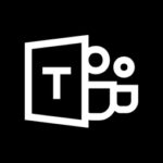 Microsoft Teams free black app icons