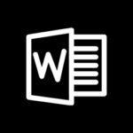 Microsoft Word free black app icons
