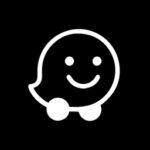Waze free black app icons