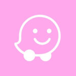 Waze free hot pink app icons