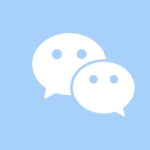 WeChat free blue app icons
