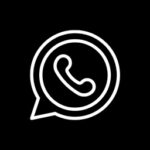 Whatsapp free black app icons