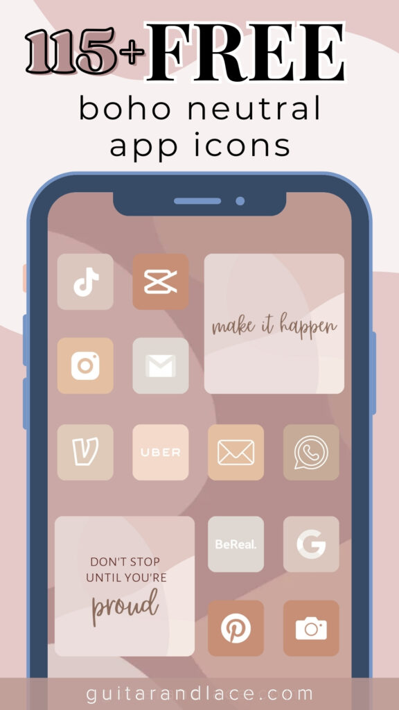 free app icon pack. free boho app icon pack. boho neutral app icons. neutral app icons free. neutral aesthetic app icons.