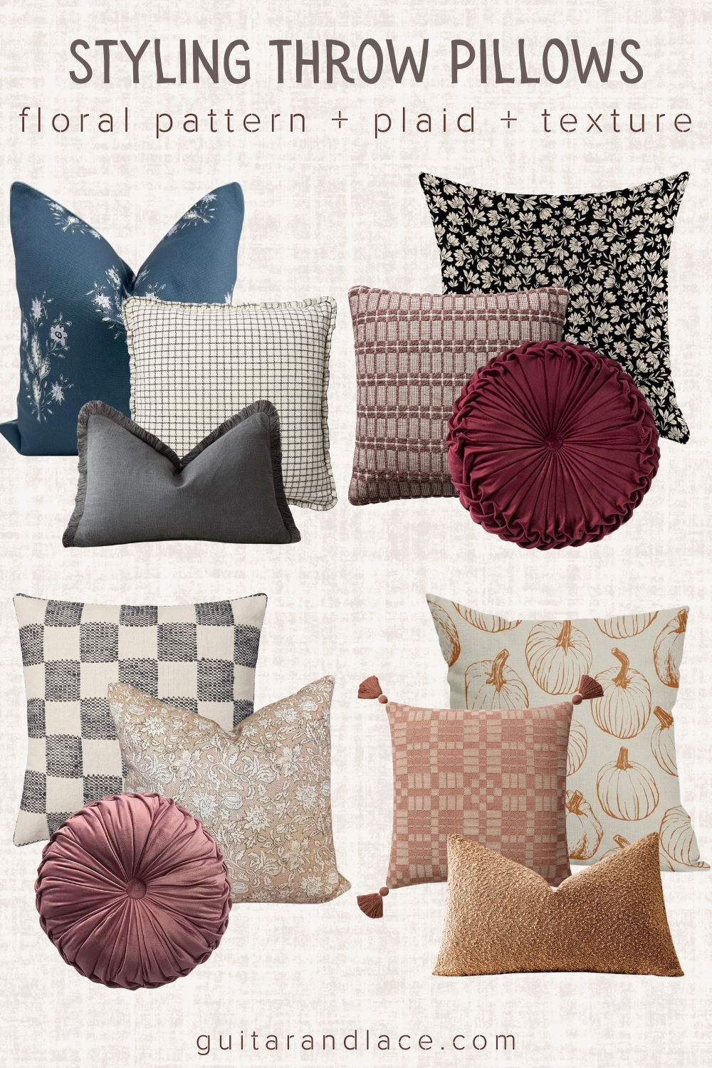 amazon throw pillows. fall throw pillows. throw pillow combos. floral throw pillows. moody throw pillow colors. fall decor. checkered pillow. pumpkin pillow.