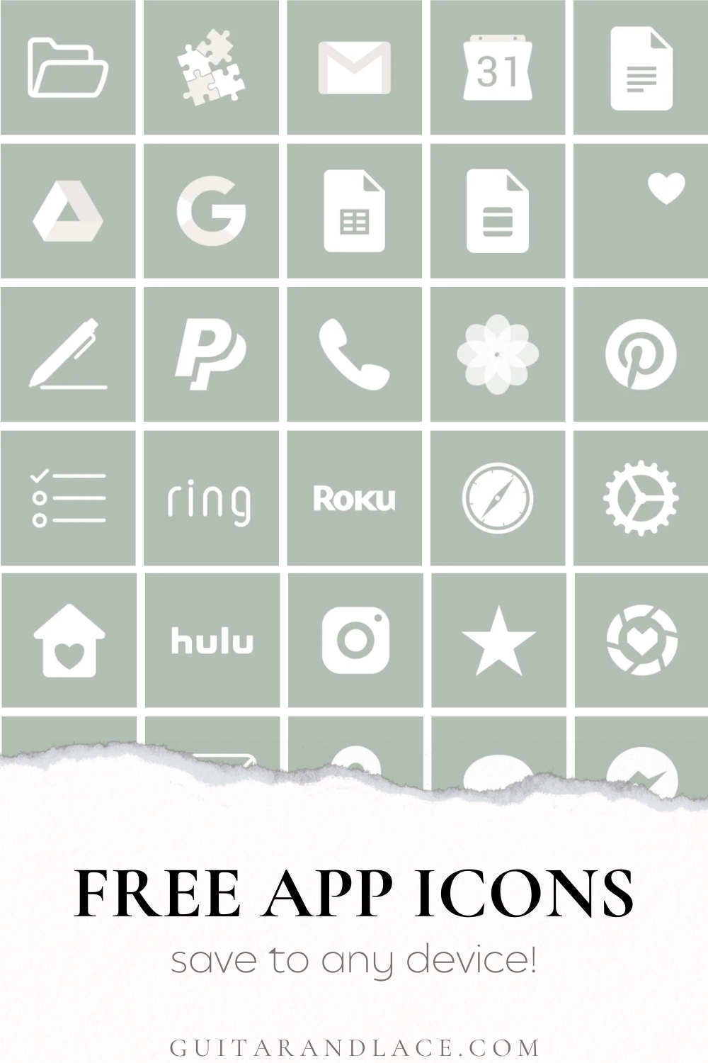 free app icons for your phone. sage green app icons. free aesthetic app icons.