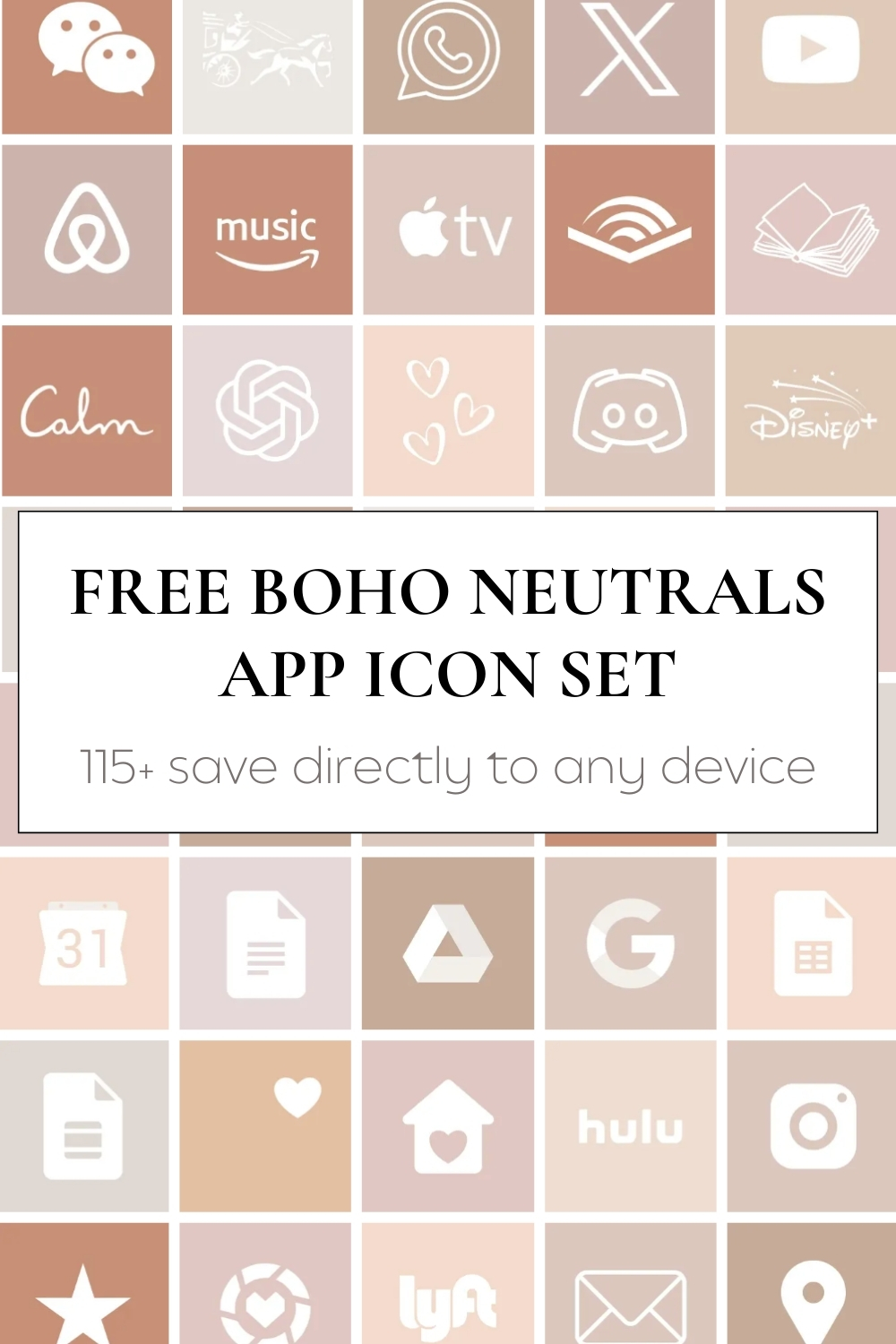115+ Free Boho Aesthetic App Icons for your Phone