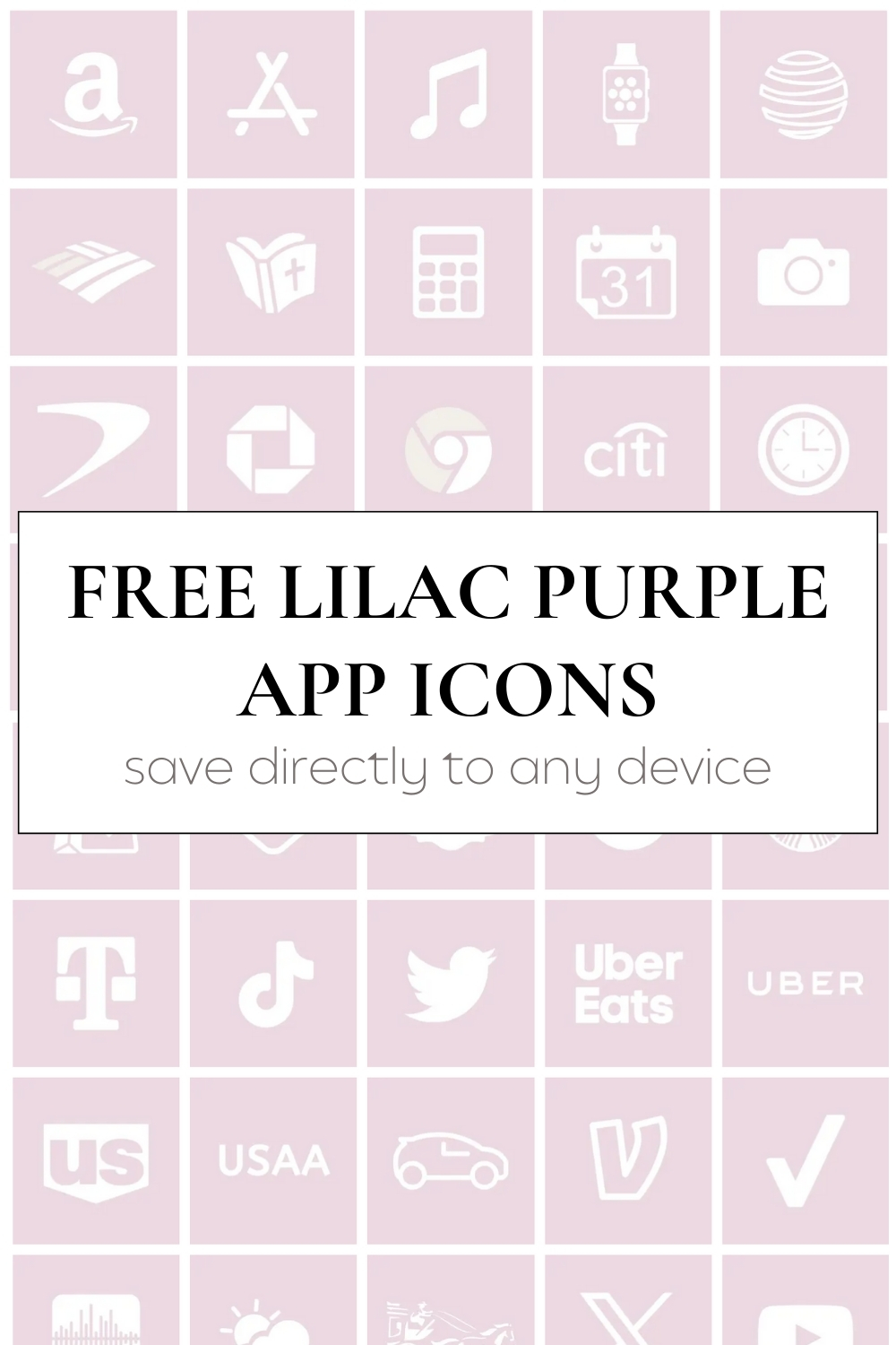 Free Lilac Purple App Icons – Perfect for spring and summer!