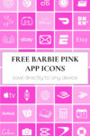 free hot pink app icons free hot pink app icons for your phone. free hot pink app icon set. barbie pink app icons.