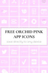free orchid pink app icons. pink app icon set. free app icons. free aesthetic apps