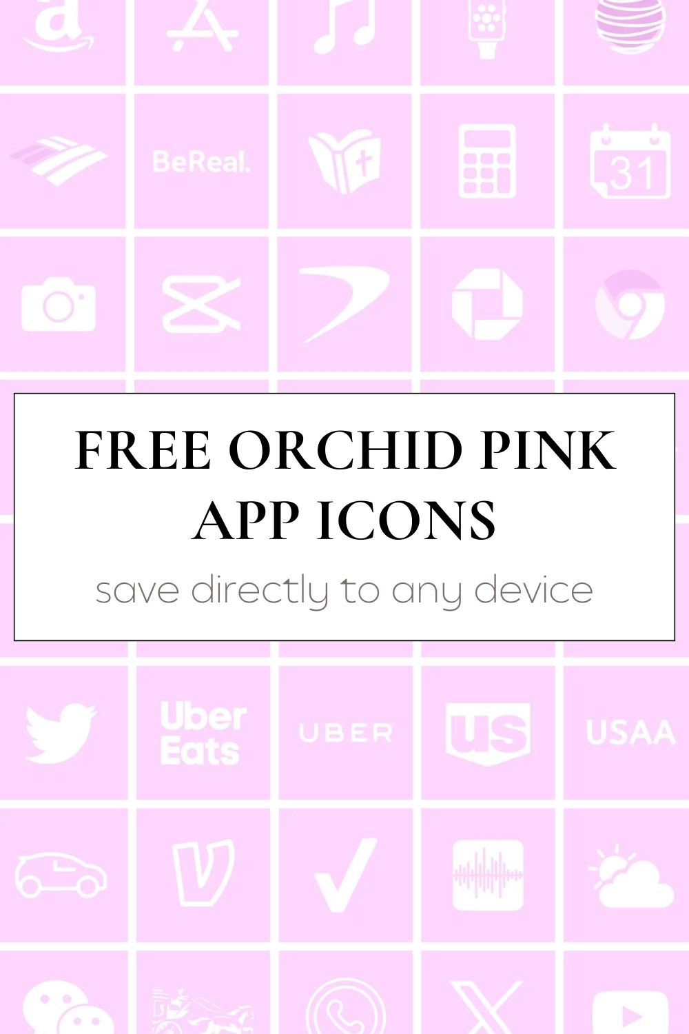 Free Orchid Pink App Icons – The best summer color!