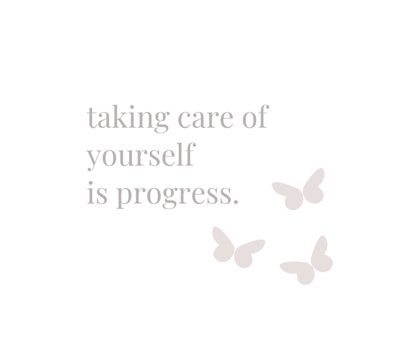 taking care of yourself is progress widget. motivational widgets.