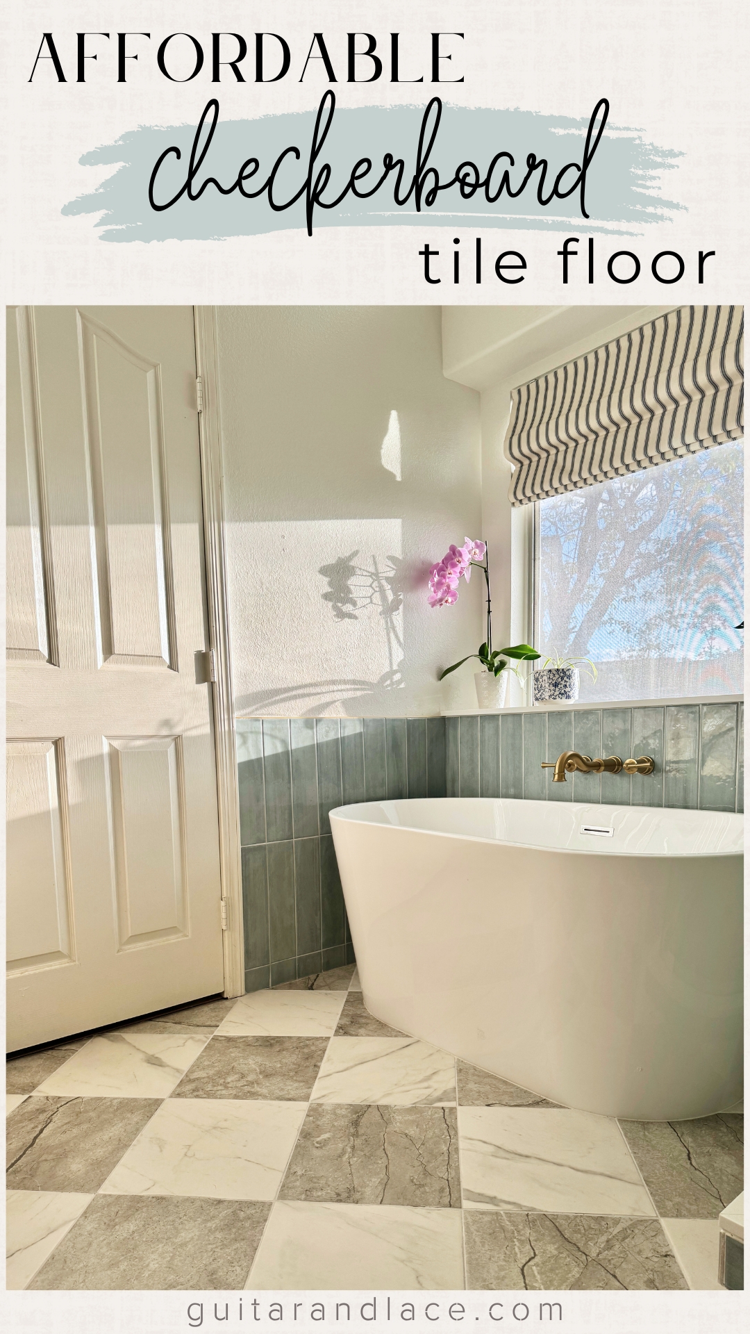 affordable checkerboard tile floor. the perfect checkerboard tile floor. tile good for checkerboard floor look. porcelain tile ideas. bathroom tile ideas.