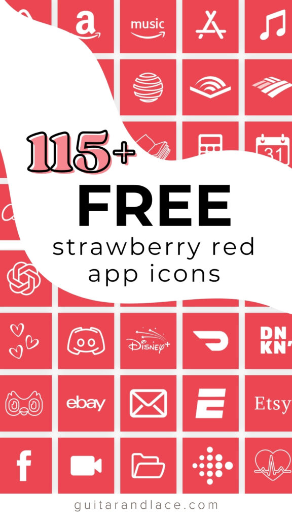 free red app icons. red aesthetic app icons free. free red app icon set. iphone app icons. ipad app icons. android app icons.