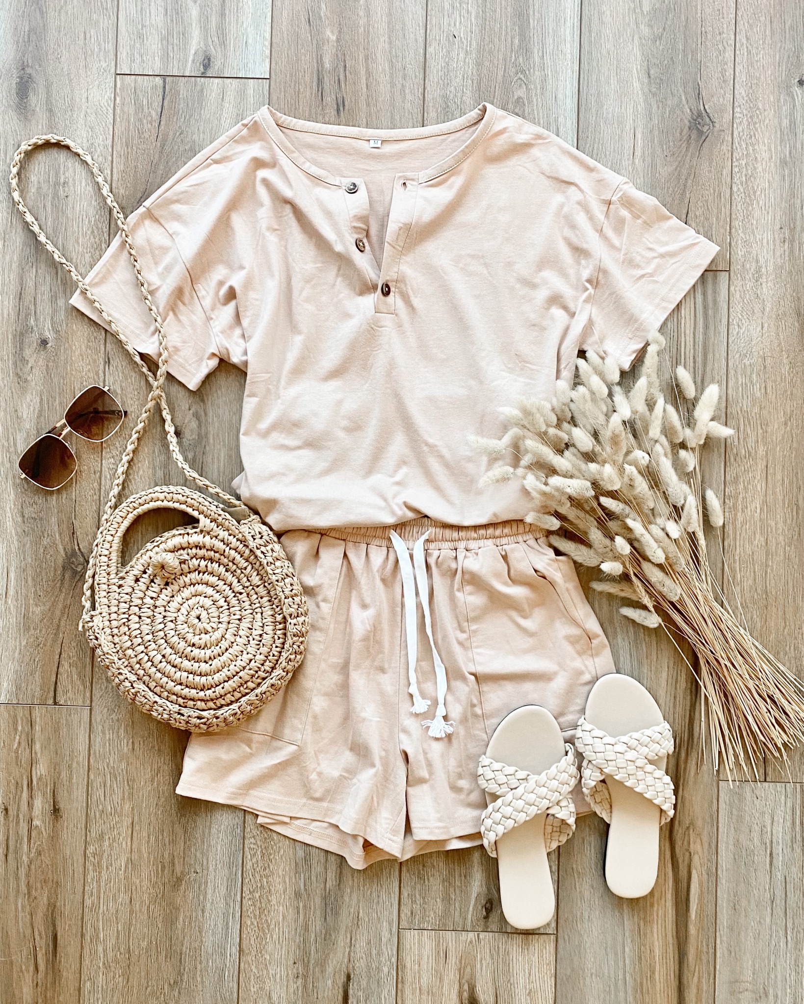 neutral matching set. casual matching set. everyday outfits. Amazon Summer Outfit
