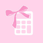 Calculator free pink bow app icons