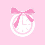Clock free pink bow app icons
