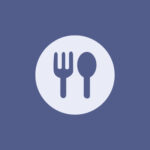 Food free navy blue app icons